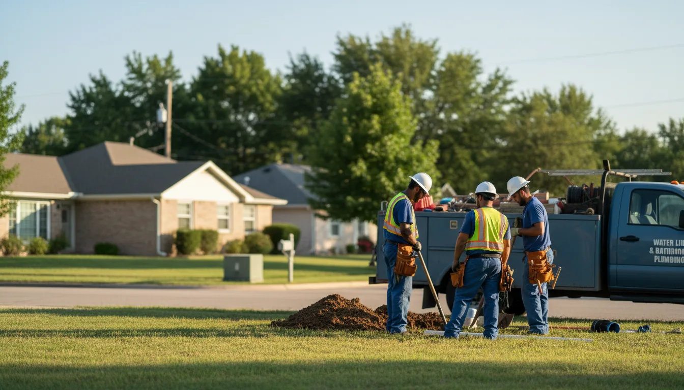 Residential water line and bathroom plumbing service in Hineston, LA